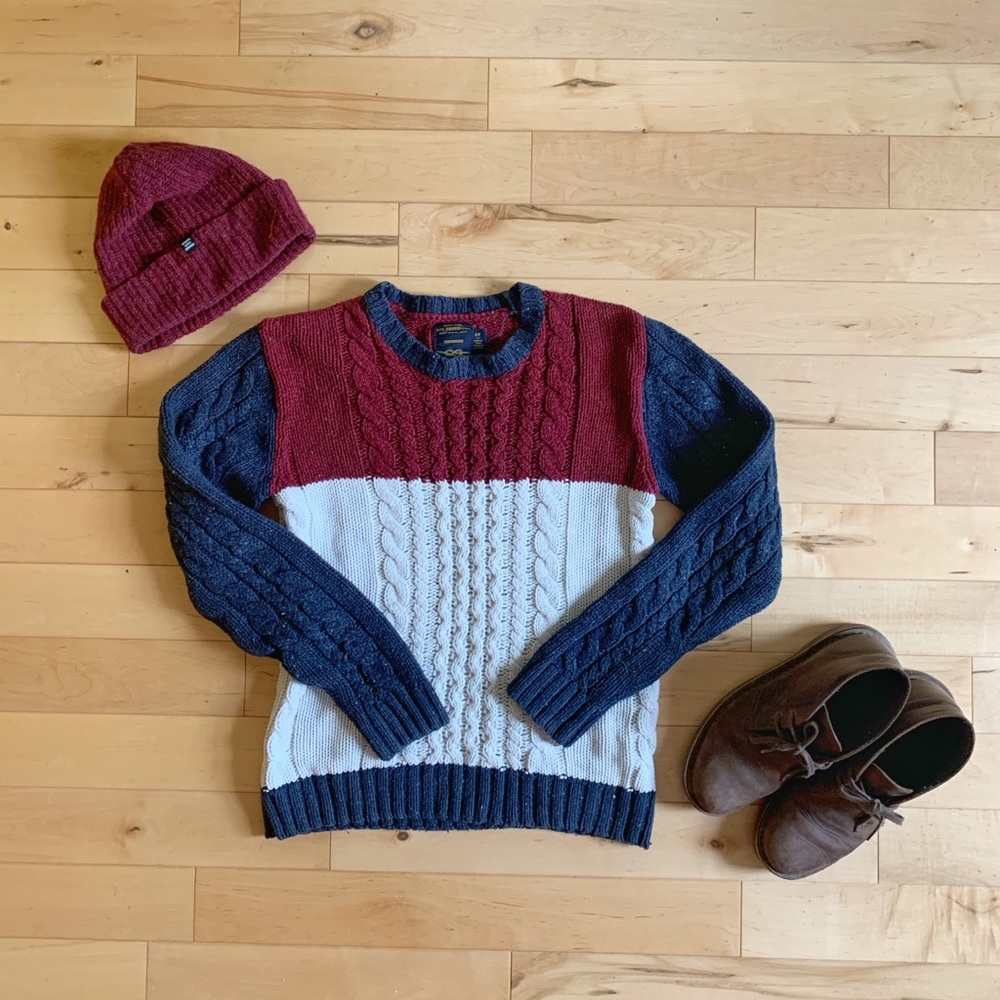 Cable knit sweater